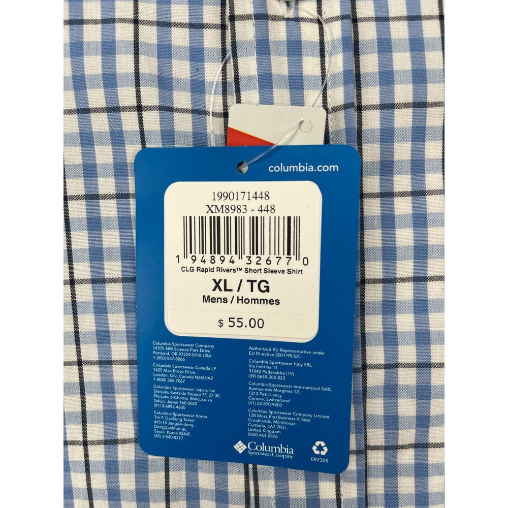 NWT Columbia Men's Shirt North Carolina Tarheels Plaid Size XL - Picture 6 of 11